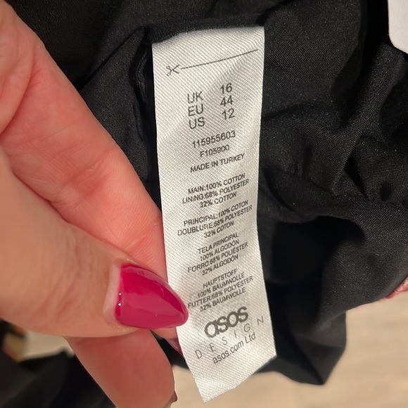 NWT ASOS EDITION LUXE curve EDITION Floral off shoulder puff sleeve dark floral - Picture 6 of 12